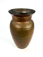 Signed Stoneware Hand Thrown Vase