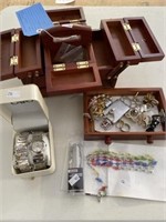 Jewelry Box And Assorted Jewelry