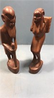 Wood craved man and women