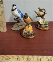 3 Ceramic Birds