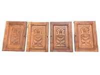 Carved Wood Door Cabinet Fronts, Urn Design