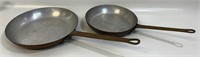 TWO NICE VINTAGE COPPER PANS