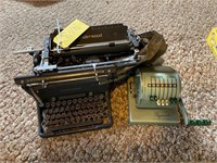 Underwood typewriter, paymaster