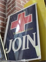 RED CROSS JOIN SIGN