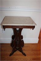 Victorian Marble top Table w/ walnut base
