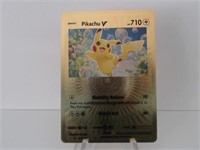 Pokemon Card Rare Gold Pikachu V