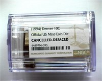 1994 Denver 10c NGC Official US Mint Coin Die