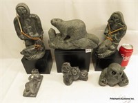 6 Piece Wolfe Original Sculptures