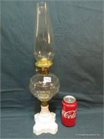 Milkglass Composite Antique Oil Lamp