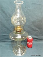 Large Antique Glass Oil Lamp