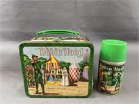 Vintage Robin Hood Metal Lunchbox w/Thermos