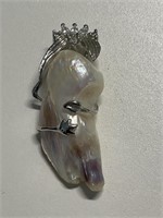 LARGE PEARL AND CZ PENDANT