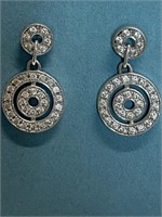 STERLING SILVER AND CZ EARRINGS