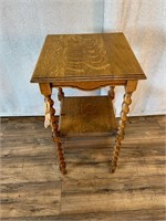 Antique Barley Twist 2 Tier Occasional Table