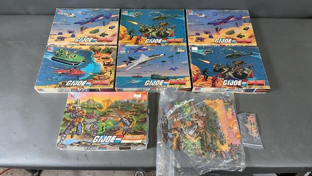 8pc Vtg 1980s GI Joe 221pc Mural Puzzles