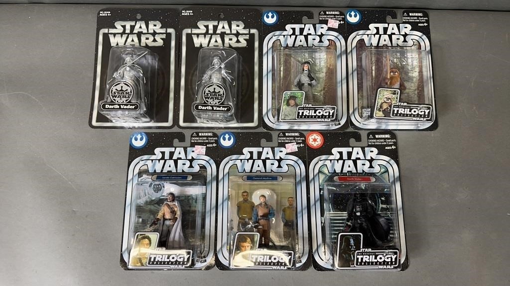 7pc NIP Star Wars ROTJ Trilogy Action Figures+