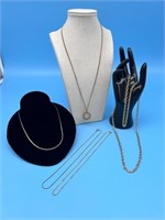 Collection Of Gold Tone Chain Necklace