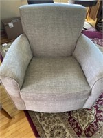 Gray swivel accent chair