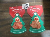 2 - Hallmark Holiday Pins