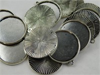 silver circle pendants