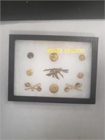 Militaria and Antique Button Display Lot #5