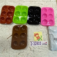 Qty 80 Half Circle Silicone Assorted Colors