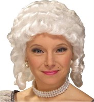 (N) Forum Colonial Woman Wig, White, One Size