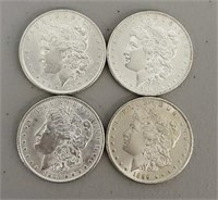(4) 1889-P Morgan Dollars