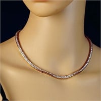 Sterling silver rhinestone necklace