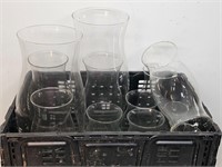 Lot of hurrican candle holders