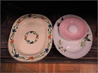 Two china platters, 16 1/2" Theodore Haviland