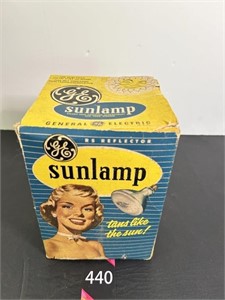 Vtg GE Sunlamp & Box