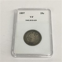 1857 Seated Liberty Quarter