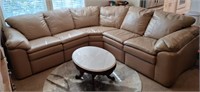 Ten leather sectional sofa