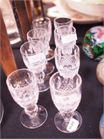 Eight Colleen pattern Waterford crystal cordials
