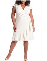 Women's Wrap Ruffled Dress, Size: 12 $43