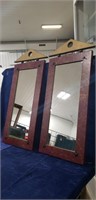 (2) Decorative Framed Wall Mirrors (12"×28")