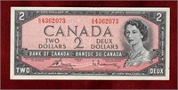 CANADA 1954 $2 BANKNOTE BC-38c