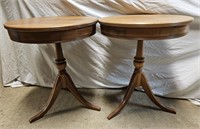 (2) Round Top Side Tables