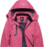Keevoom Girl's Waterproof Ski Jacket Fleece Snow C