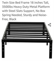 New 18" Twin Size Metal Platform Bed Frame with