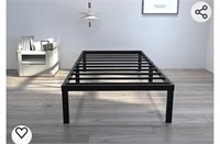 14" Twin Metal Platform Bed Frame with metal slats