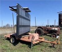 Giant programmable construction light on trailer