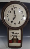 1984 BEER CLOCK MEISTER BRAU 21" MILLER BREWING