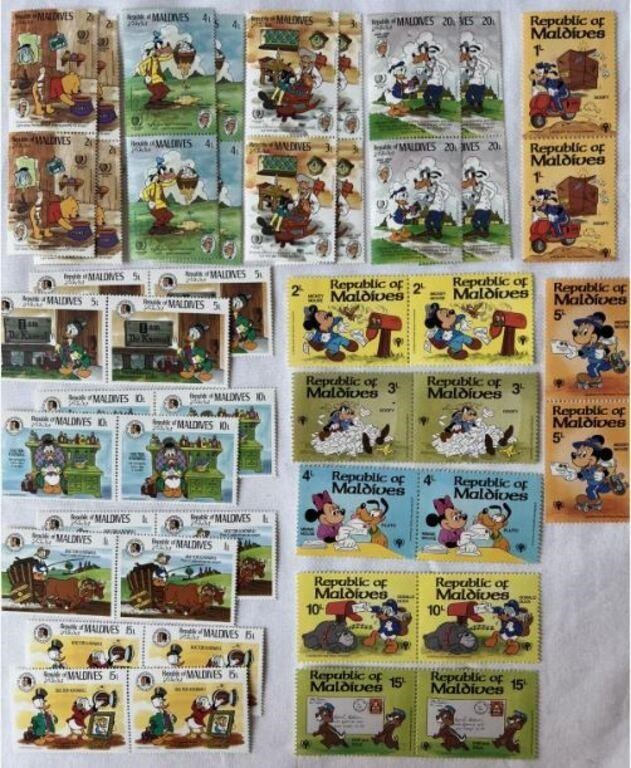 Foreign Disney Stamps Mark Twain Maldives, 1980 Cl