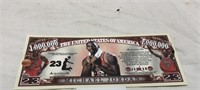 Michael Jordan Souvenir Dollar Note