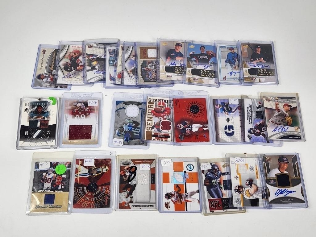 FOOTBALL & BASEBALL PATCH & AUTO CARDS