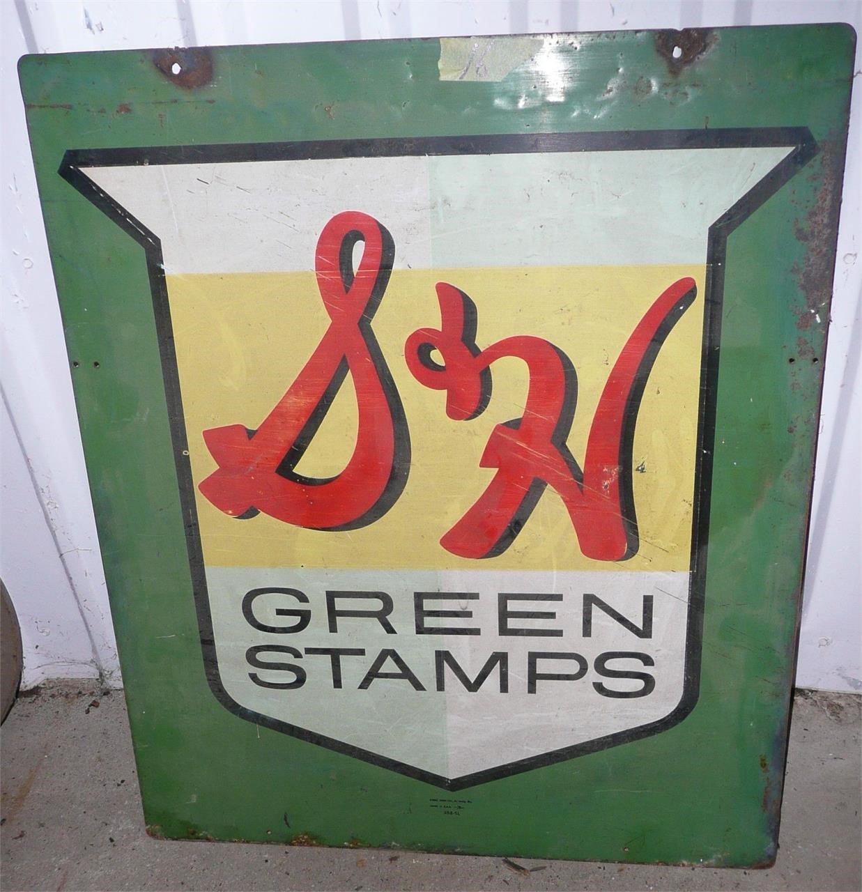 S&H Green Stamp Sign - Metal or Heavy Tin