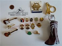 Pins, Tie Tacks & Key Chains ~ Everything Shown!!!