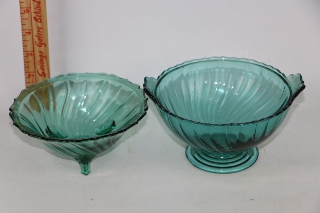 2 Aqua Blue Bowls